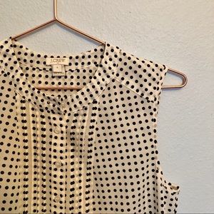 J Crew Polka Sot Top